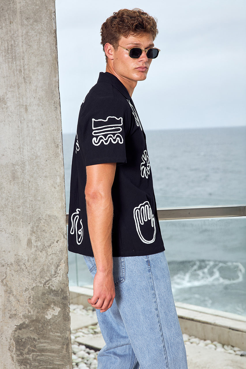 BRODIE SHORT SLEEVE SHIRT - BLACK - BRODIE_SHORT_SLEEVE_SHIRT_BLACK-2