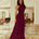 CALIANA HIGH NECK MAXI DRESS - PLUM