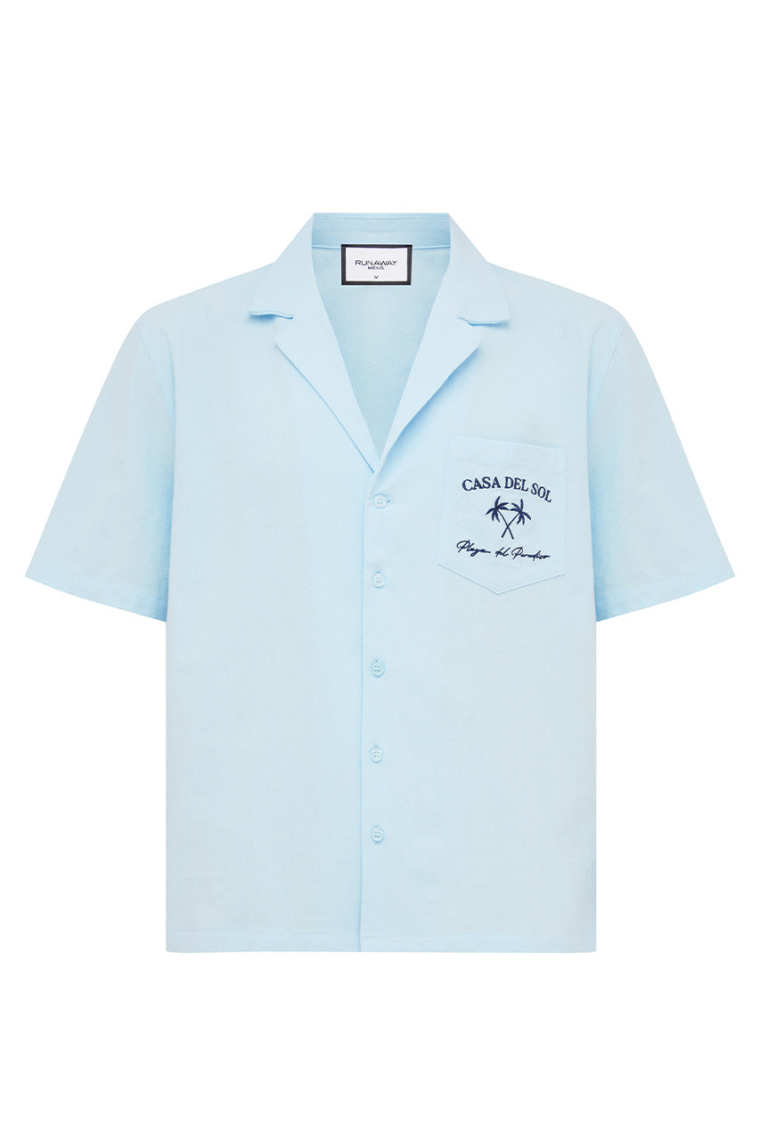 CALLUM SHORT SLEEVE SHIRT - SKY BLUE - CALLUMSHORTSLEEVESHIRT-SKYBLUE-4