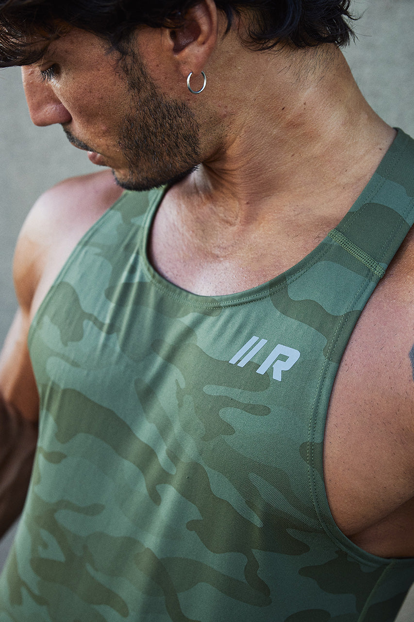 CAMEO FITTED TANK TOP - CAMO
