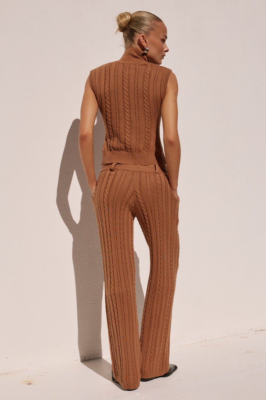 CAMILA KNIT TOP - OCHRE - CAMILAKNITTOPXCAMILAKNITPANT-ORANGE-06