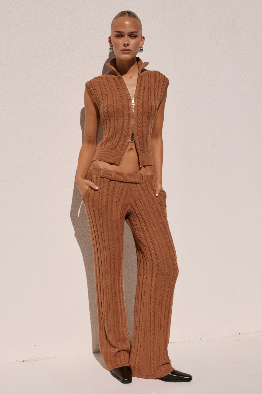 CAMILA KNIT PANT - OCHRE - CAMILAKNITTOPXCAMILAKNITPANT-ORANGE-11