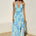CARLA PLUNGE NECK MAXI DRESS - LELO BLUE