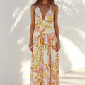 CARLA PLUNGE NECK MAXI DRESS - TAHITI PINK