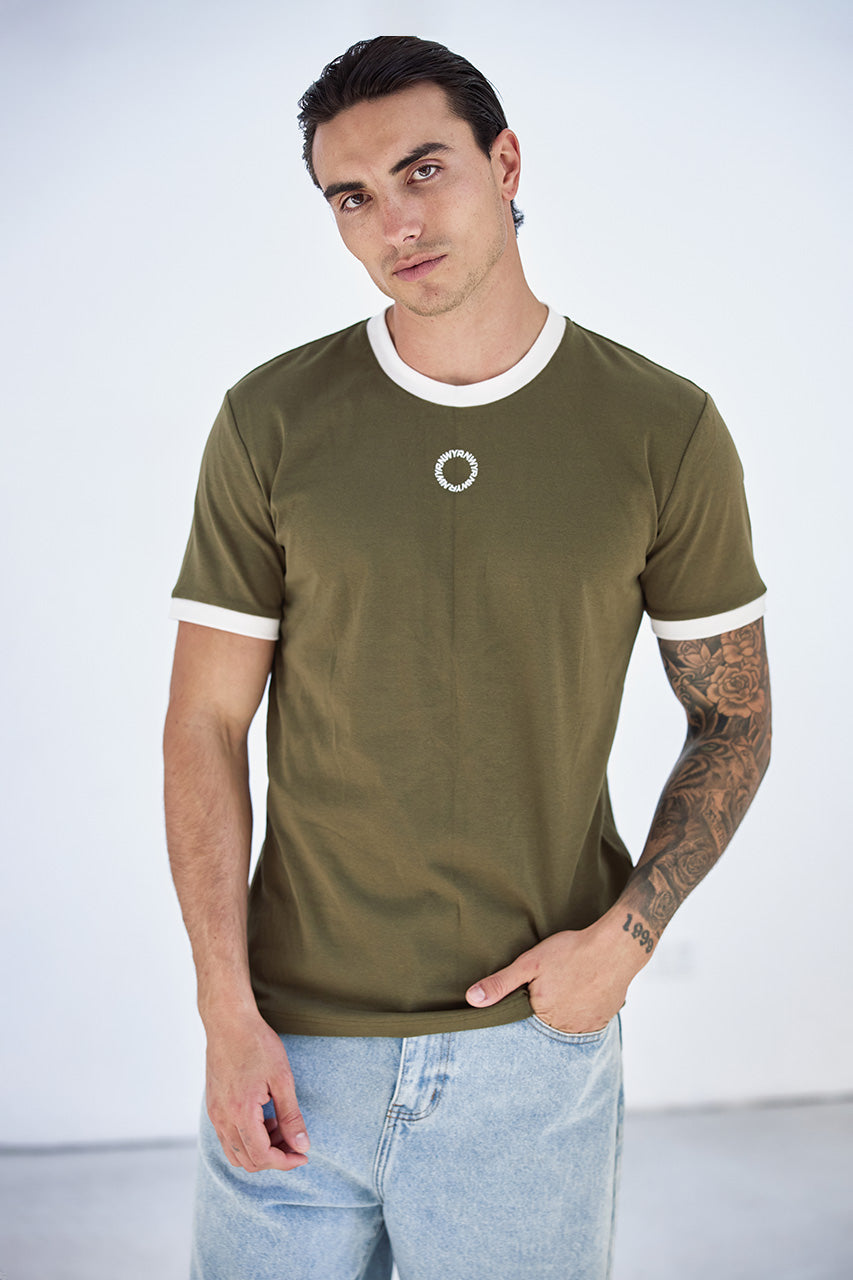 CAYDEN FITTED T-SHIRT - KHAKI - CAYDENFITTEDT-SHIRT-KHAKI