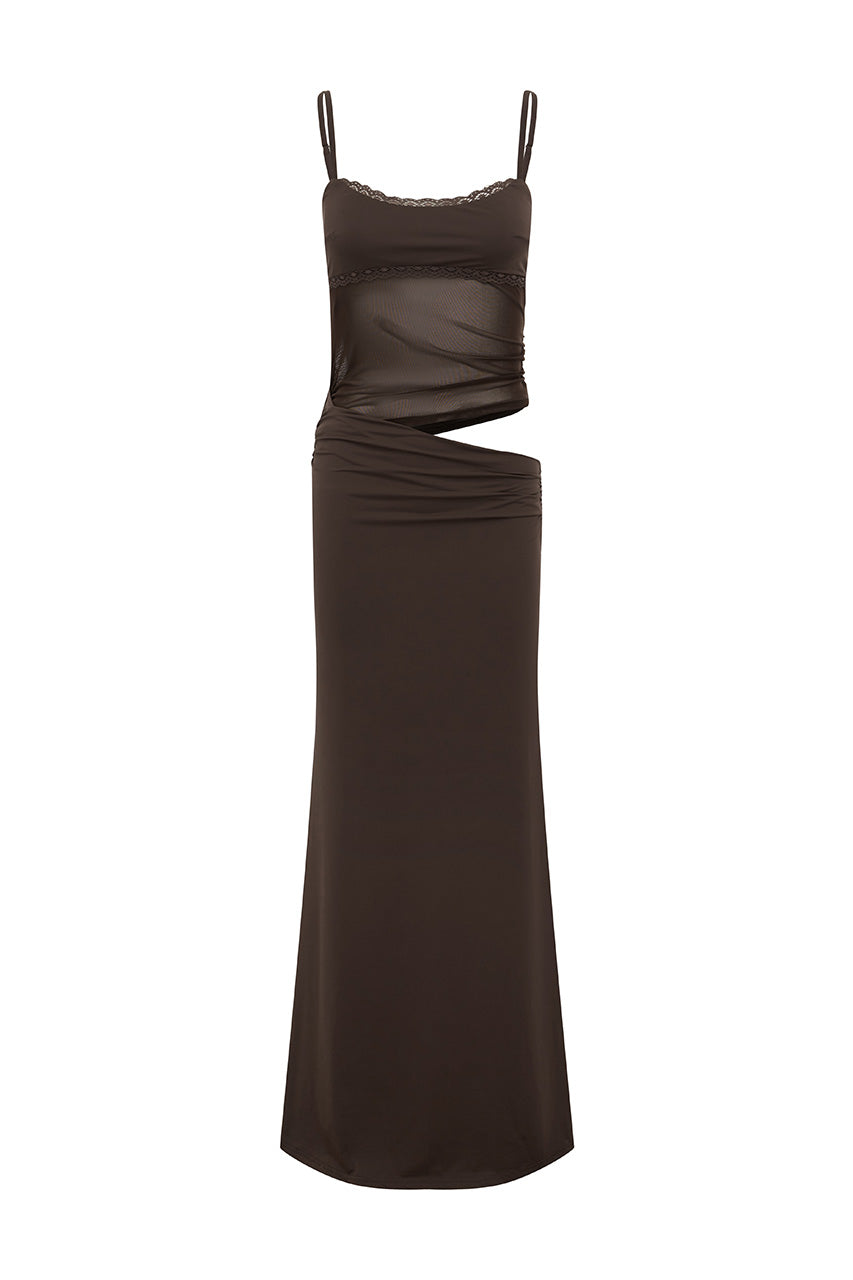 CELYSE MIDI DRESS - BITTER CHOCOLATE - CELYSEMIDIDRESSBITTERCHOCOLATE_12