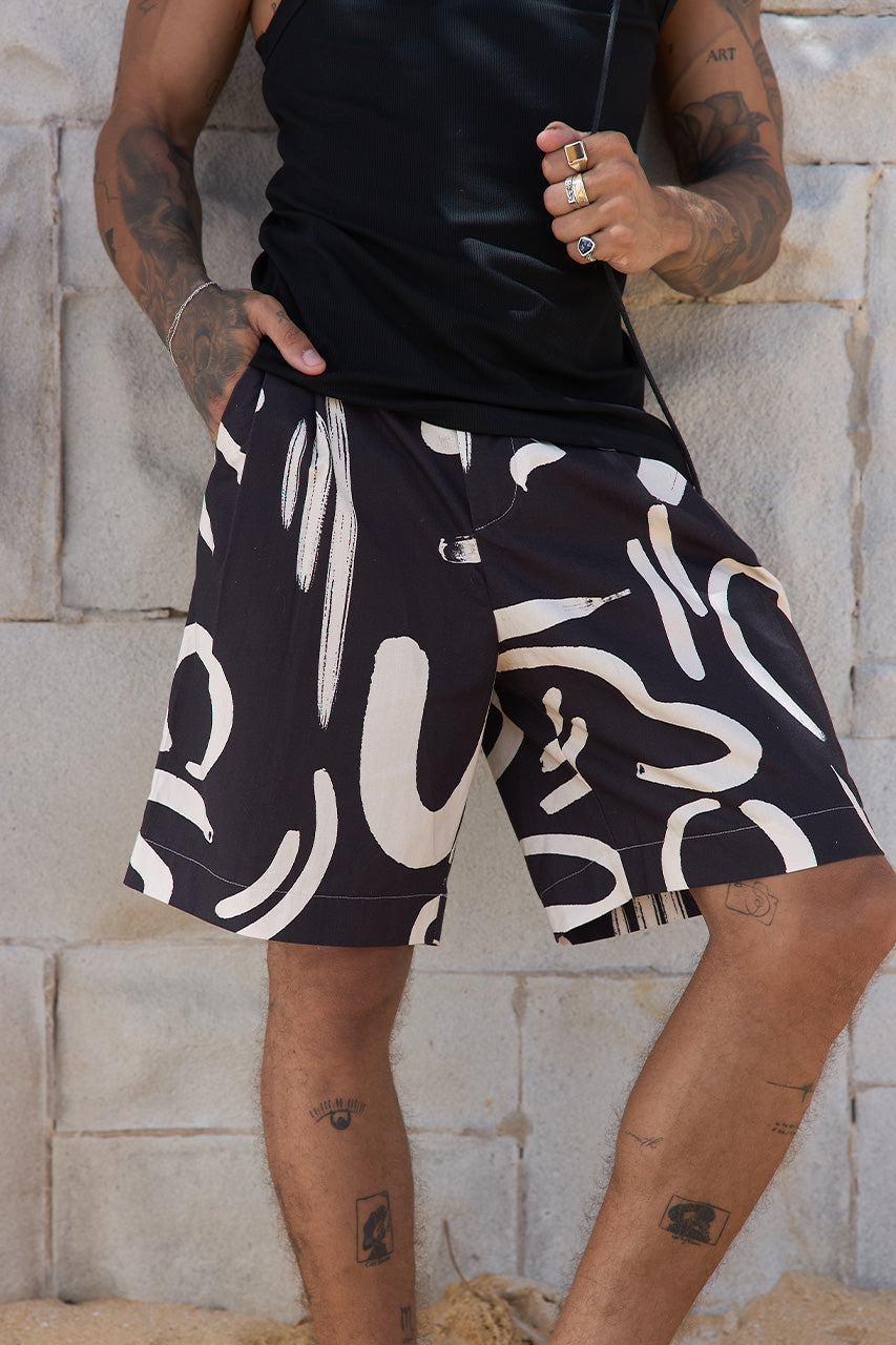 COLTON TAILORED SHORTS - BLACK/SAND - COLTONTAILOREDSHORTS-YORKBLACK
