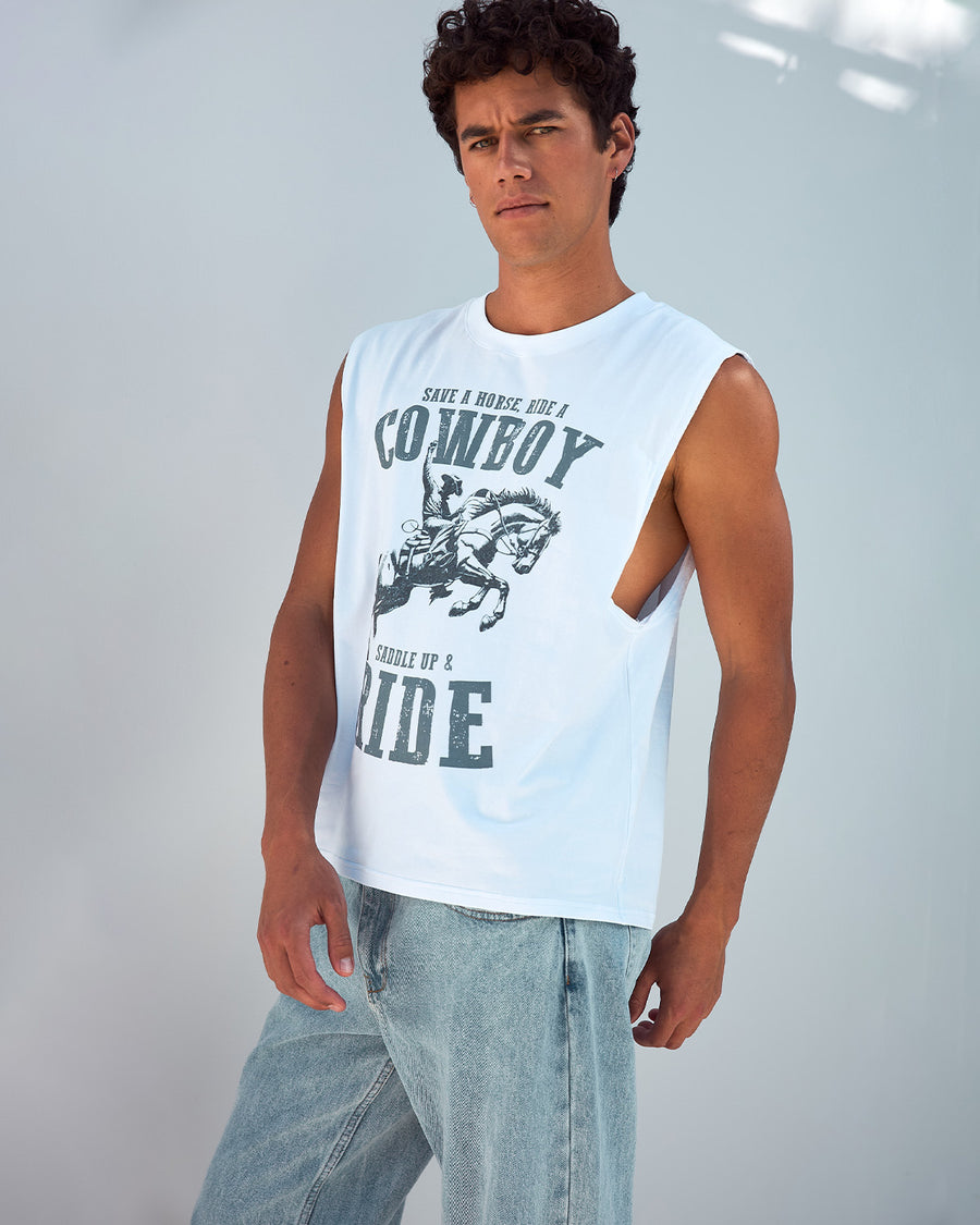 COLT GRAPHIC TANK - WHITE - COLTTANK-WHITEBLACK-3