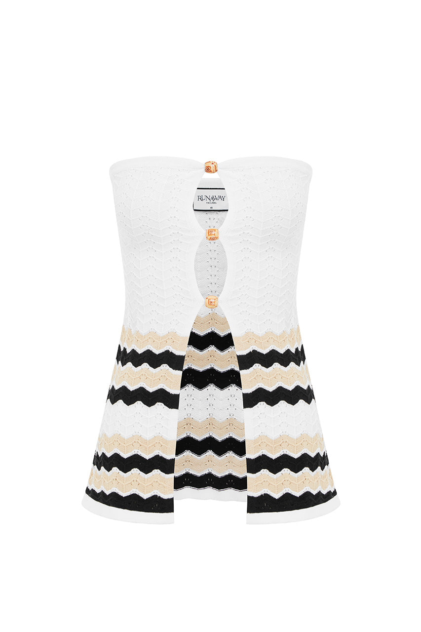 CORALINA TOP - WHITE/SAND - CORALINATOP