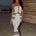 CORALINA MAXI SKIRT - WHITE/SAND