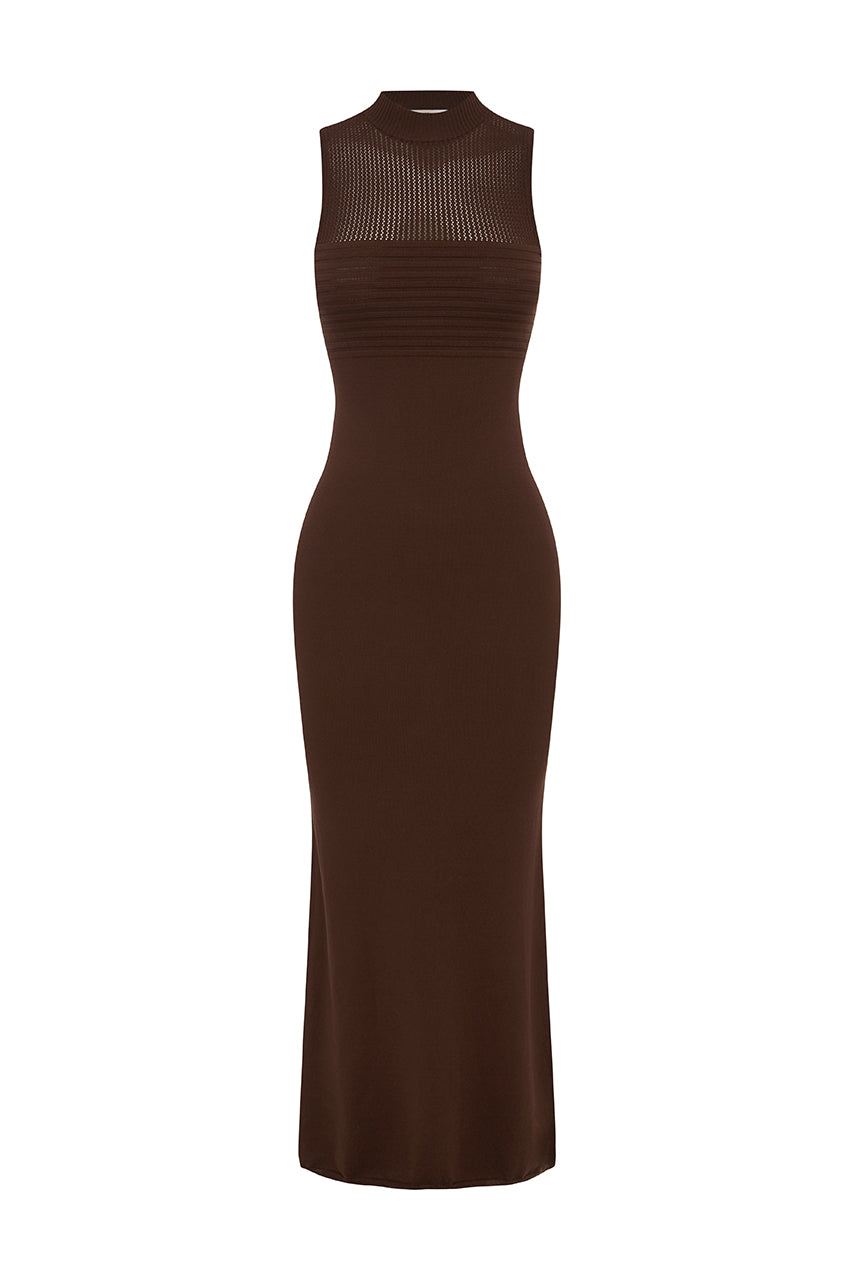 COSTA MAXI DRESS - CHOCOLATE - COSTA-MAXI-DRESS-CHOCOLATE