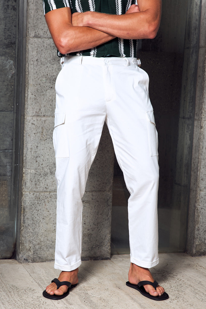 CRUISE TAPERED CARGO PANT - WHITE - CRUISE_TAPERED_CARGO_PANT_-_WHITE_-2