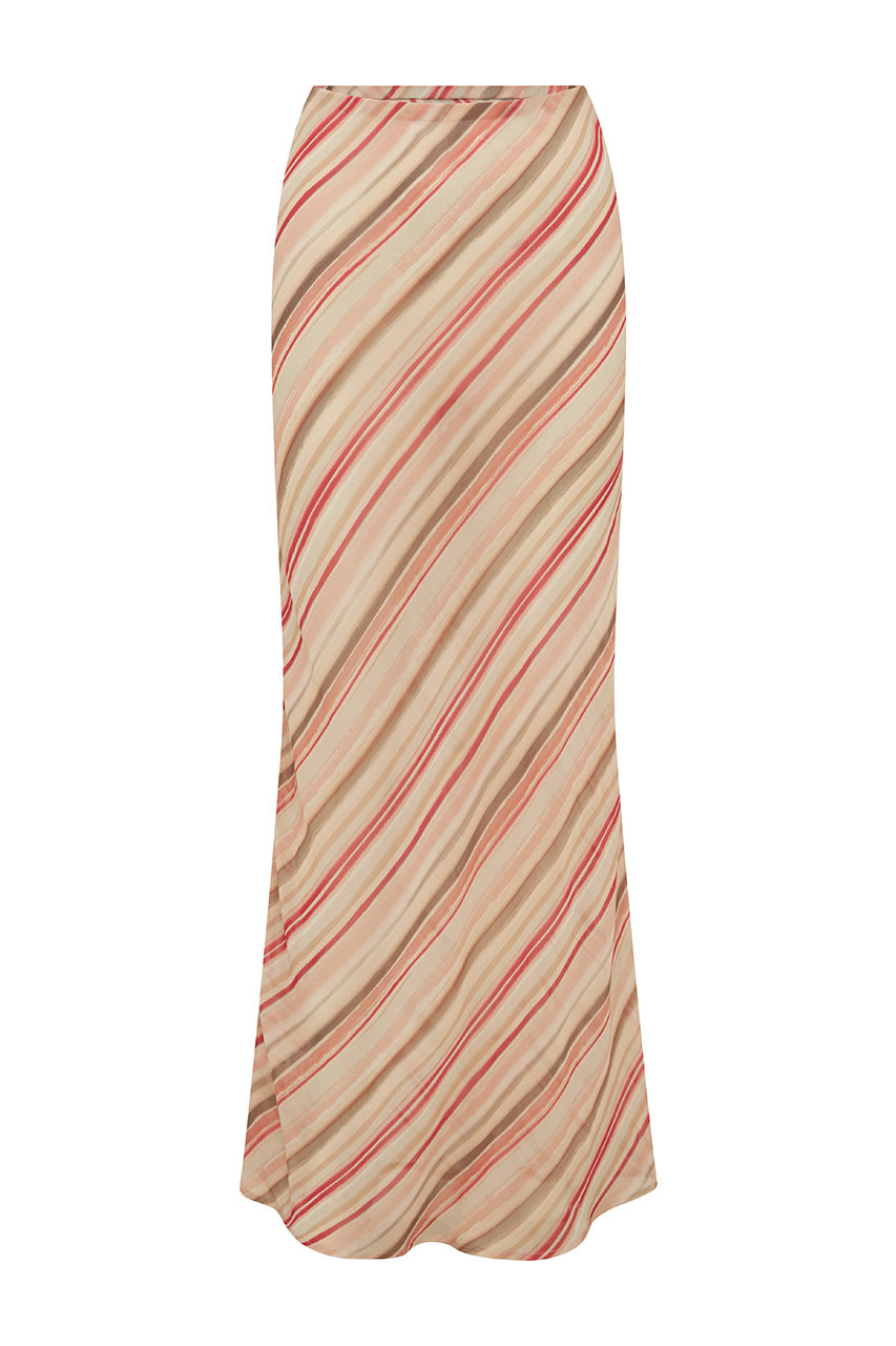 CYRUS LOW WAIST SHEER MAXI SKIRT - SADIE PINK - CYRUSLOWWAISTSHEERMAXISKIRT-SADIEPINK