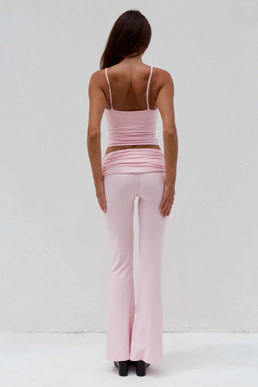 DAMARI FOLDOVER FLARE PANTS - BALLET PINK - DAMARISCOOPCAMITOPXDAMARIFOLDOVERFLAREPANTS-BALLETPINK_-09