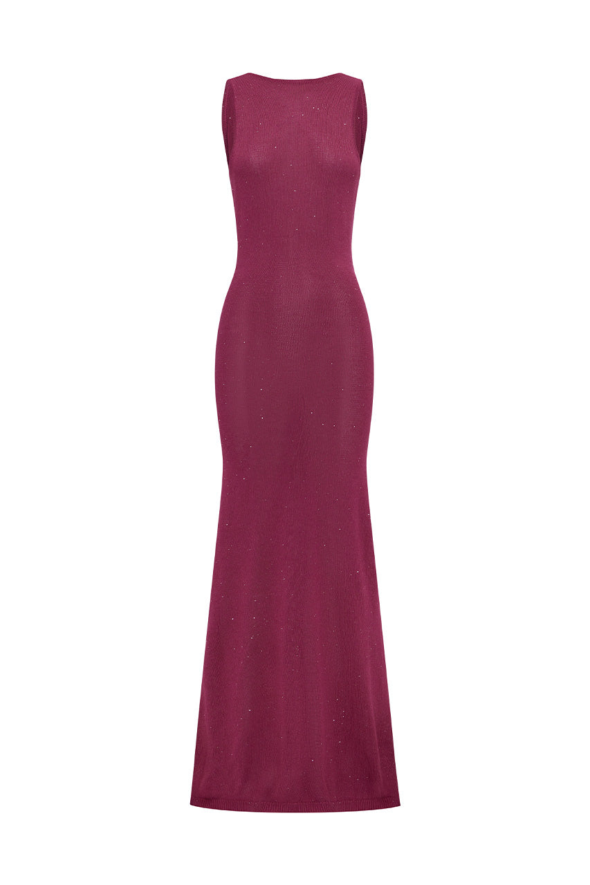 DANIELLE KNIT MAXI DRESS - PLUM - DANIELLEKNITMAXIDRESS-PLUM