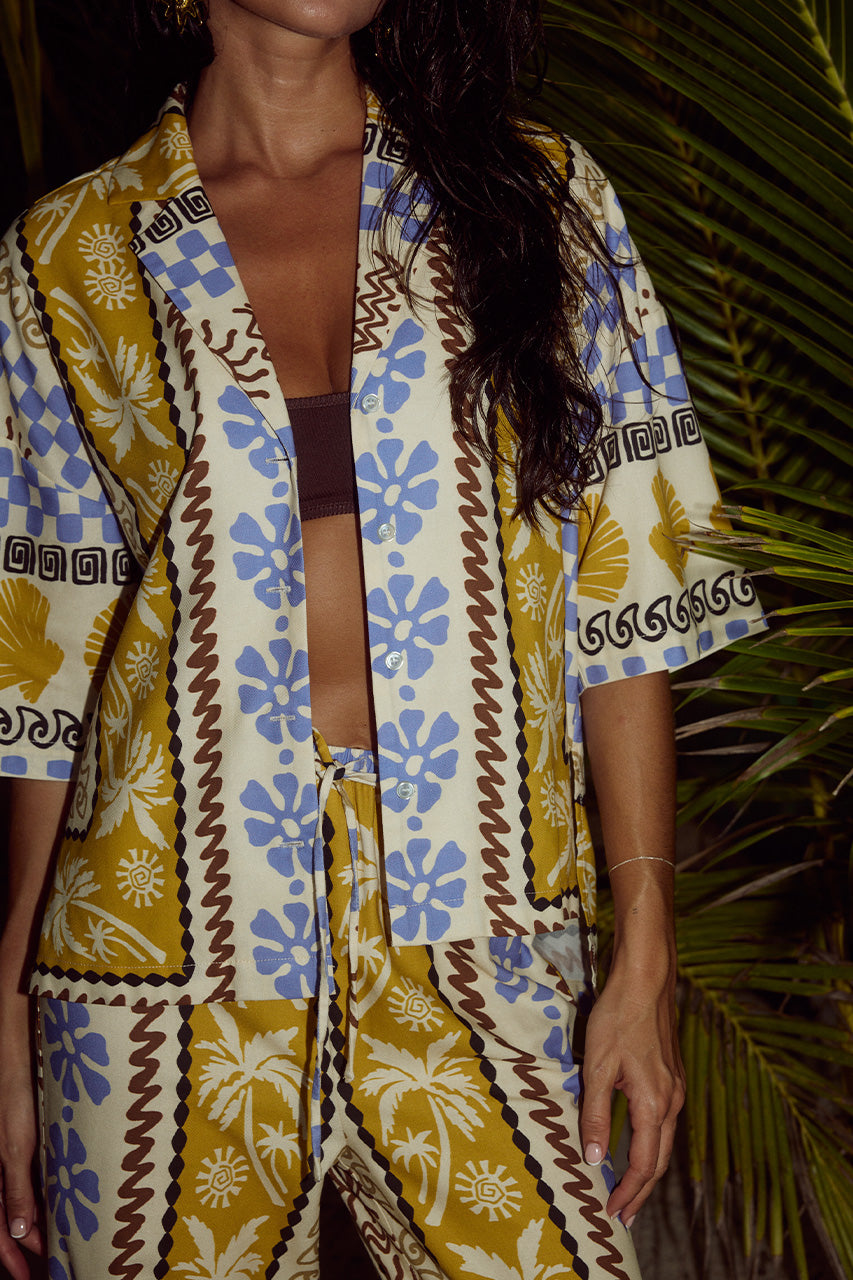DAZE SHIRT - VORY PRINT - DAZESHIRTXPANTXVALERIACROPTOP_6