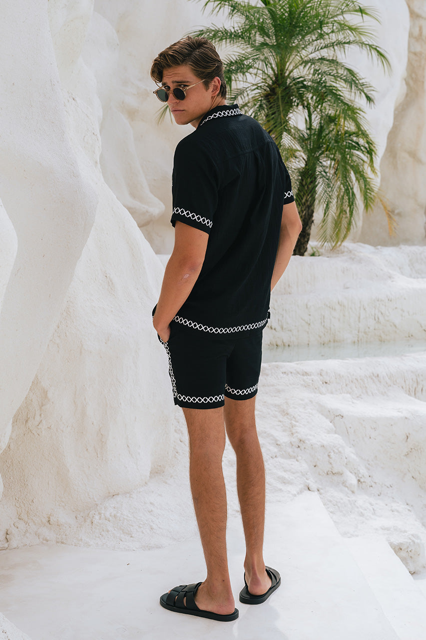 DIEGO SHORT SLEEVE SHIRT - BLACK - DIEGOSHIRTBLACKxDIEGOSHORTBLACK_3