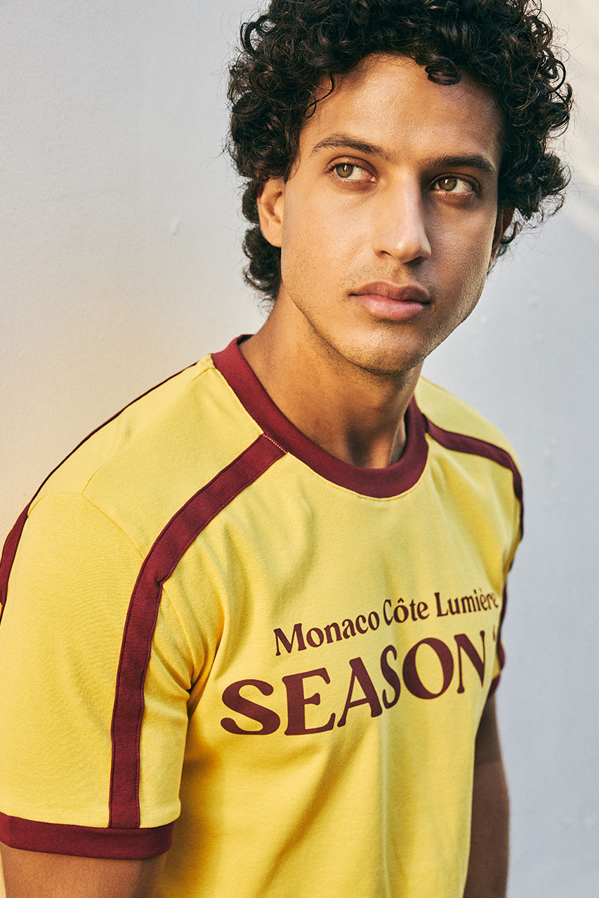 DINO SHORT SLEEVE T-SHIRT - YELLOW/WINE - DINOSHORTSLEEVET-SHIRT-YELLOWWINE-4