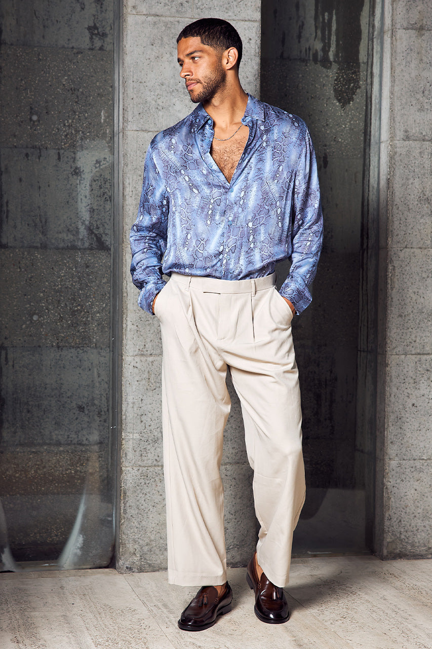 DRAKE LONG SLEEVE SHIRT - STEEL VIPER - DRAKE_LONG_SLEEVE_SHIRT_-_STEEL_VIPER_x_LUKA_WIDE_LEG_TAILORED_PANTS_-_SAND