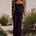 ELEXA RUCHED MAXI DRESS - BLACK