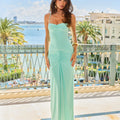ELEXA RUCHED MAXI DRESS - SEA FOAM
