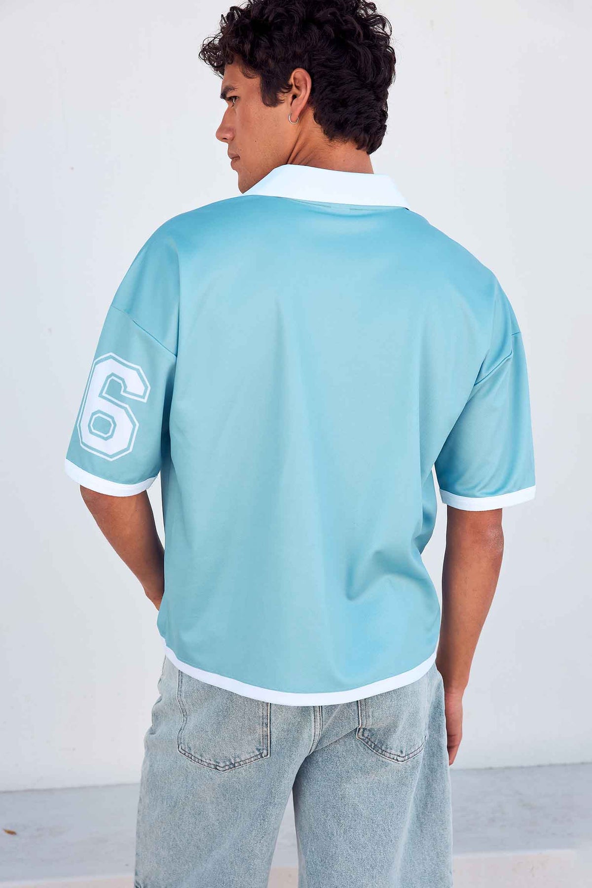 ELIA SHORT SLEEVE TOP - SKY BLUE/WHITE - ELIASHORTSLEEVETOP-SKYBLUEWHITE-5