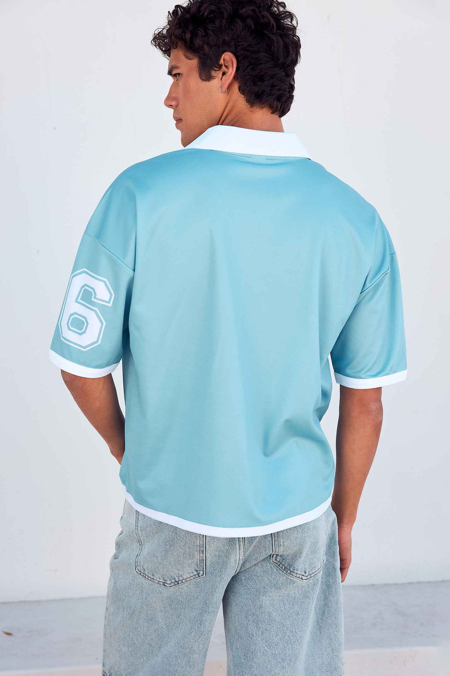 ELIA SHORT SLEEVE TOP - SKY BLUE/WHITE - ELIASHORTSLEEVETOP-SKYBLUEWHITE-5