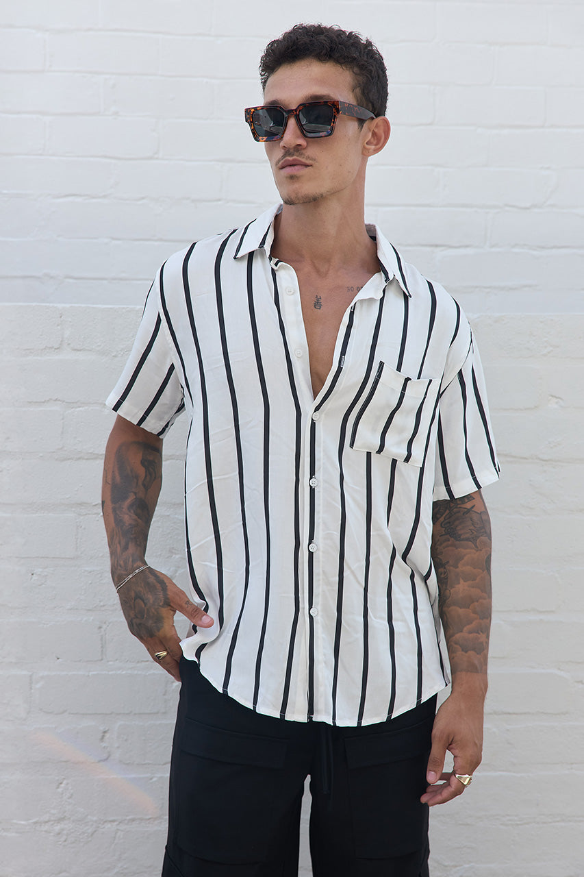 ELIJAH SHIRT - WHITE/BLACK - ELIJAHSHIRT-WHITEBLACK-1
