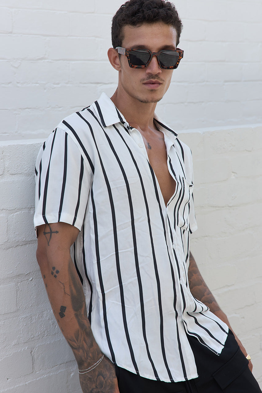 ELIJAH SHIRT - WHITE/BLACK - ELIJAHSHIRT-WHITEBLACK