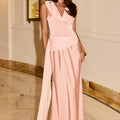 ELISANDRA COWL MAXI DRESS - PEACH
