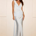 ELISANDRA COWL MAXI DRESS - SKY BLUE