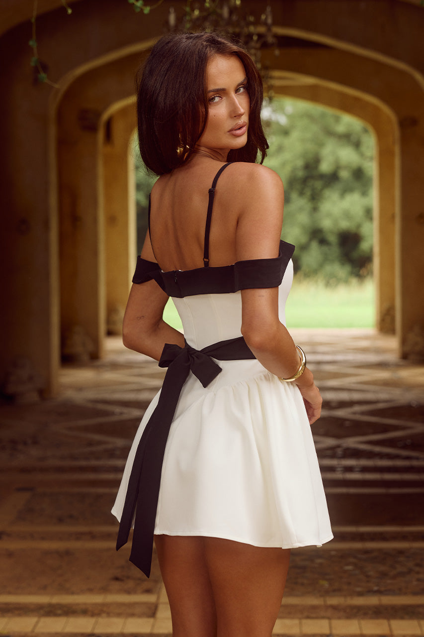 ELISE MINI DRESS - WHITE/BLACK - ELISEMINIDRESSWHITEBLACK_7