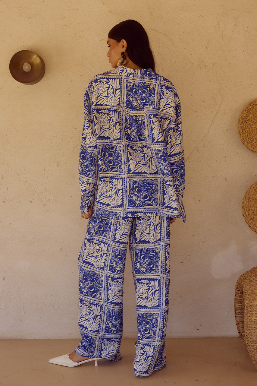 ELKA SLEEVED SHIRT - HAVANNA NAVY - ELKASHIRTHAVANNAPRINTNAVYxELKAPANTHAVANNAPRINTNAVY_5