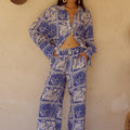 ELKA PALAZZO PANT - HAVANNA NAVY