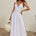 ELOISE DROP WAIST HALTER MAXI DRESS - WHITE