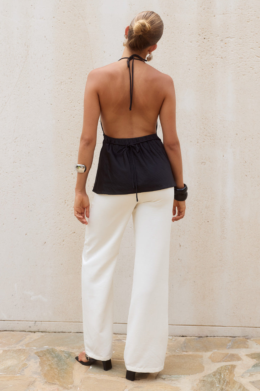 KALLI STRAIGHT LEG PANTS - SAND - EMILIANAHALTERCOWLTOP-BLACKXKALLISTRAIGHTLEGPANTS-SAND-18
