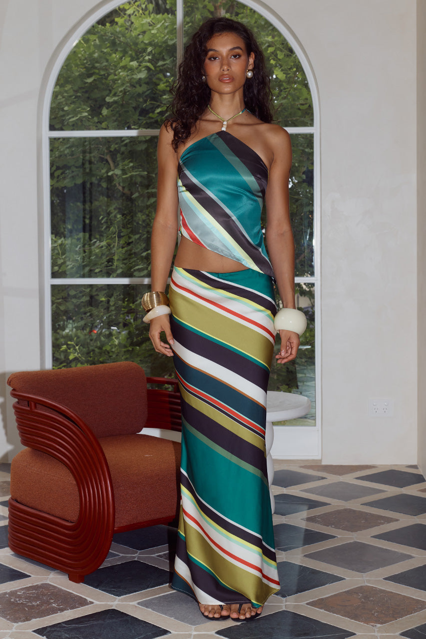 VERA MAXI SKIRT - ESTELLA MULTI XXL - ESTELLAASYMMETRICALHEMHALTERTOPXVERAMAXISKIRT-ESTELLAMULTI-7