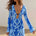 ETERNITY SLEEVED MINI DRESS - ROMMI BLUE