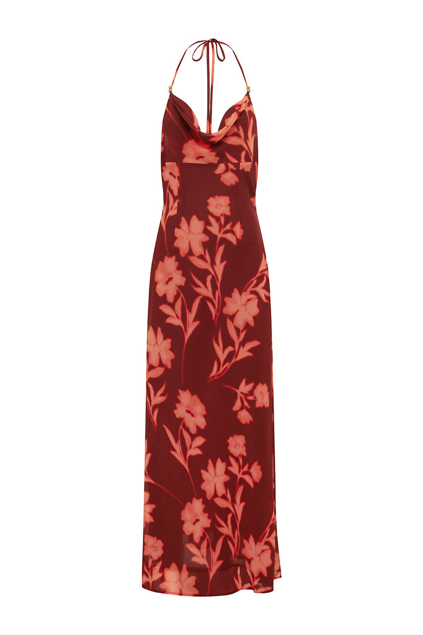 EVE COWL CROSS BACK MAXI DRESS - ALMINA RED - EVECOWLCROSSBACKMAXIDRESS-ALMINARED