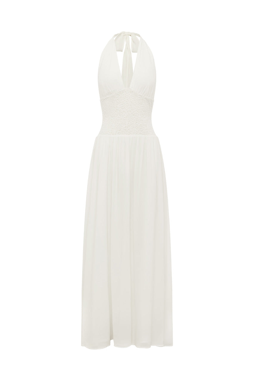 FERNANDA PLUNGE HALTER MAXI DRESS - WHITE - FERNANDAPLUNGEHALTERMAXIDRESS-WHITE-6