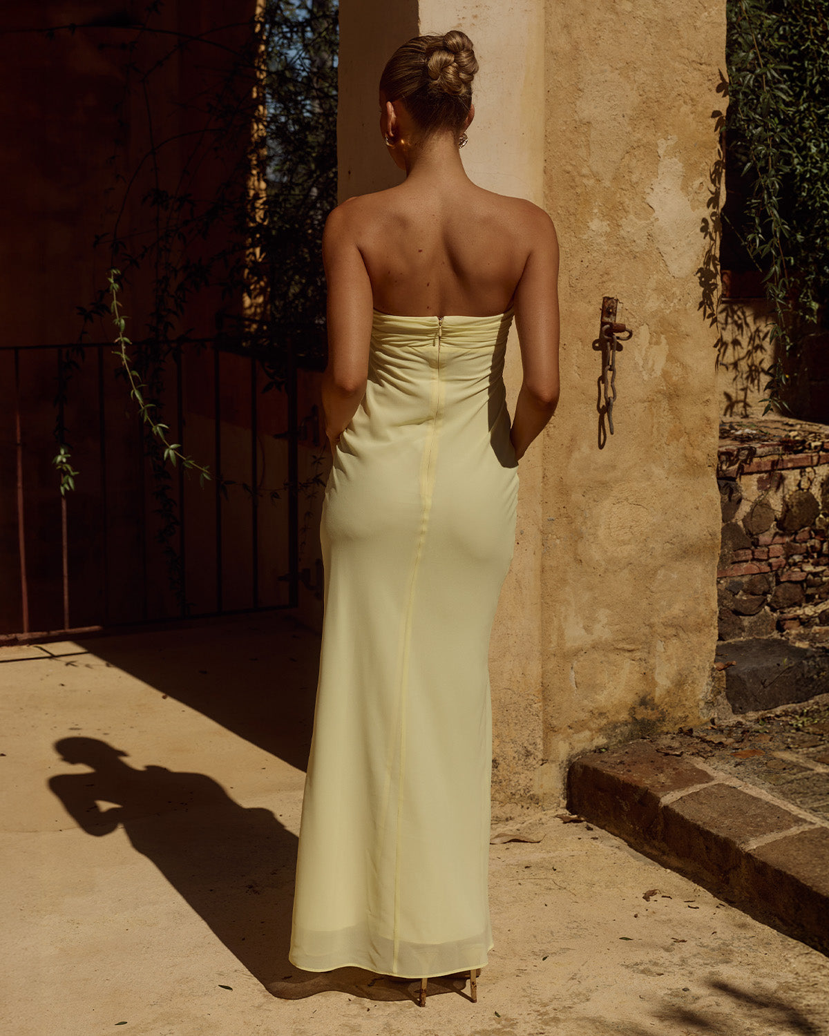FIORA STRAPLESS MAXI DRESS - BUTTER