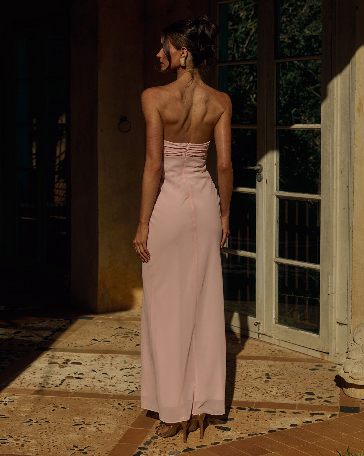 FIORA STRAPLESS MAXI DRESS - PINK