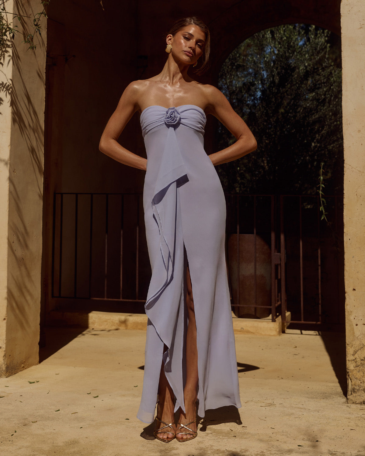 FIORA STRAPLESS MAXI DRESS - SKY BLUE