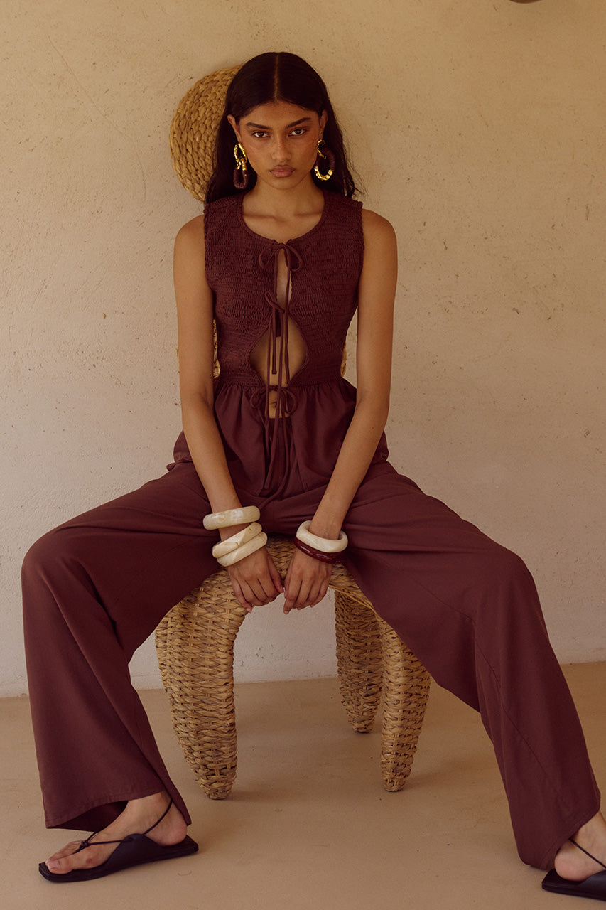 FLEUR PALAZZO PANT - CHOCOLATE - FLEURTOPCHOCOLATExFLEURPANTCHOCOLATE_6_9ef31634-648d-47cd-9674-659e4047d4f3