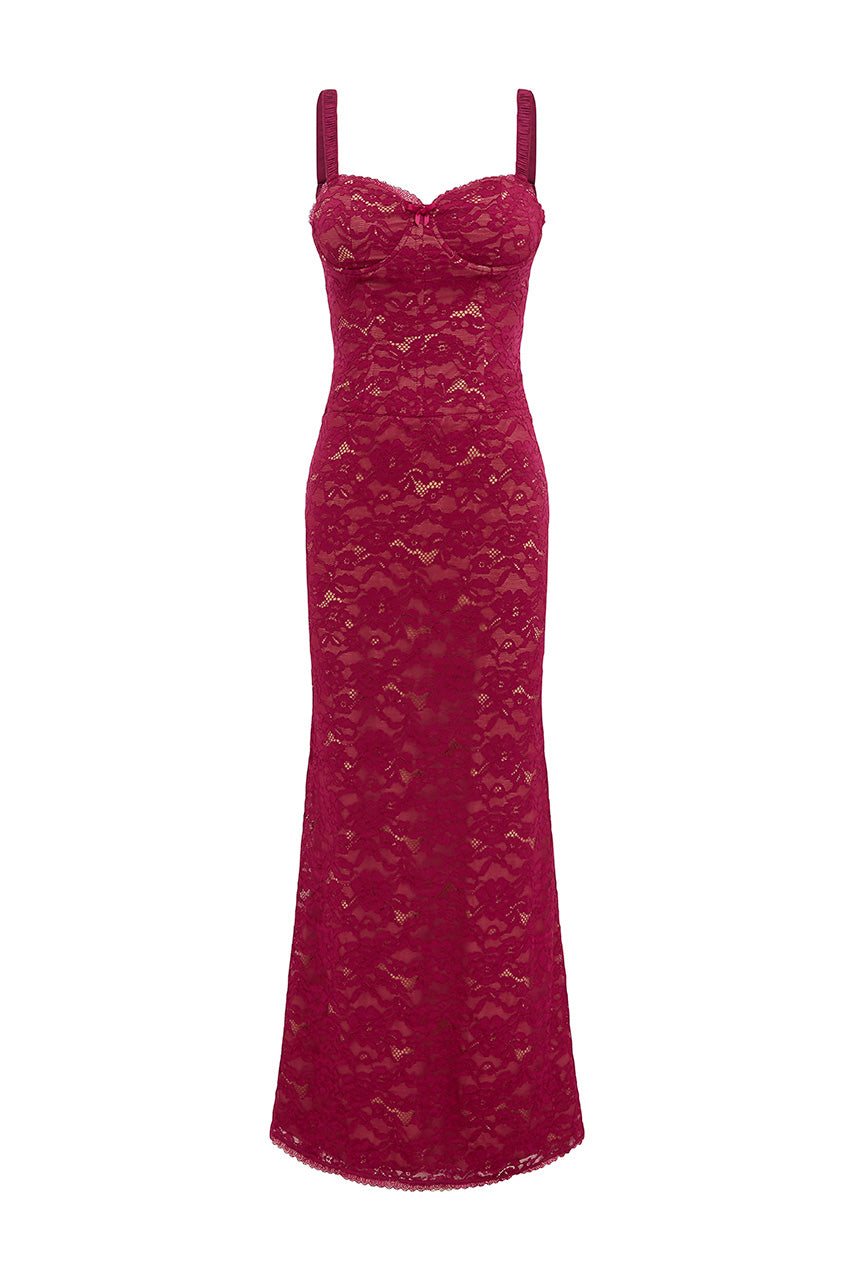 HAILEE LACE CORSET MAXI DRESS - WINE - FLORACUTOUTHALTERMAXIDRESS-14