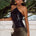 FRANCES HALTER SEQUIN TOP - OLIVE
