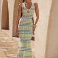 ANDREA MAXI DRESS - GREEN MULTI