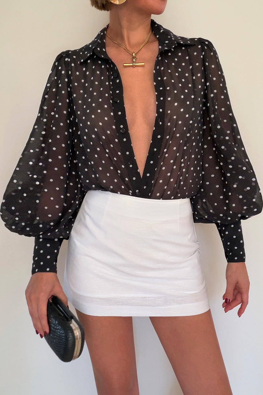 FLEETWOOD BLOUSE - BLACK/WHITE POLKA - FleetwoodBlouse-02
