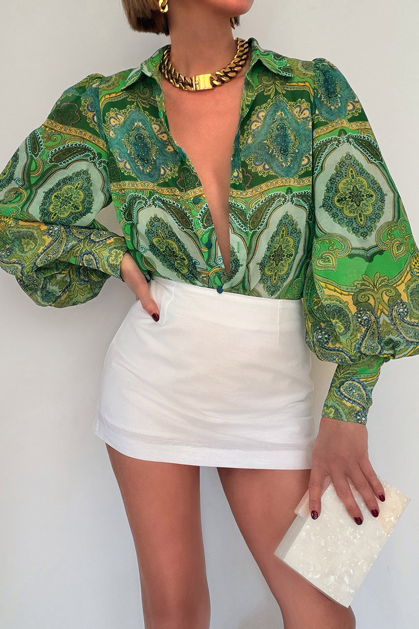 FLEETWOOD BLOUSE - INDIANA GREEN - FleetwoodBlouse