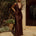 GABRIELLA  COWL MAXI DRESS - CHOCOLATE